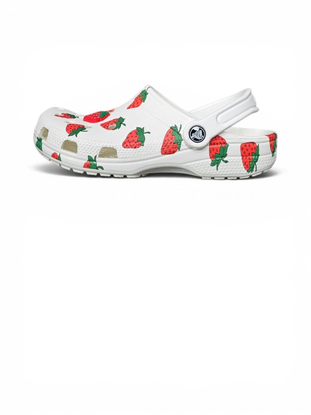 CROCS Classic Vacay Strawberry Fruit Slip On Clog Sandals White Red Size 9 Women